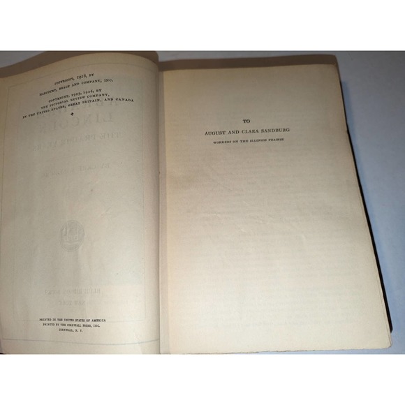 Vintage Antique 1926 Abraham Lincoln The Prairie Years Blue Ribbon Books 1st Ed - Picture 6 of 11